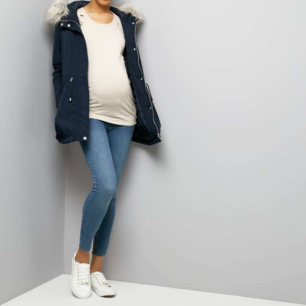 NEW LOOK Blue Under Bump Maternity Skinny Jeans